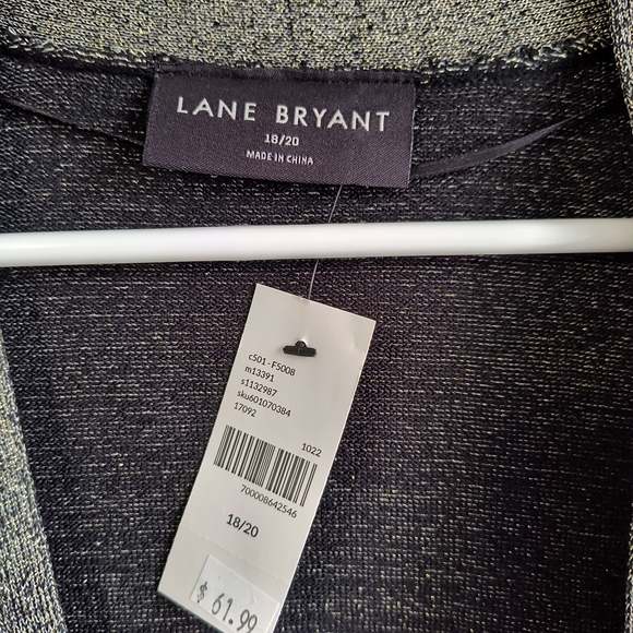 Lane Bryant Charcoal Open Front Cardigan Today SALE 🩷❤️💋$30 TODAY - Picture 2 of 4
